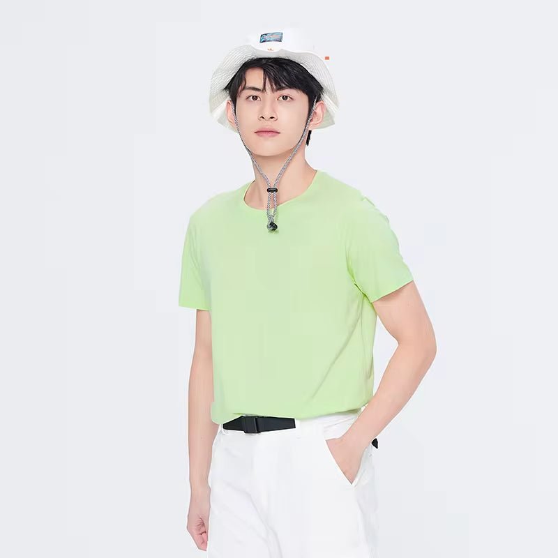 Summer Cotton T Shirts Men 2025 Simple O Neck Stretch Solid New Tops Clothing Casual Tshirt Man Streetwear Cool Tee Shirts - KPAKPA Market