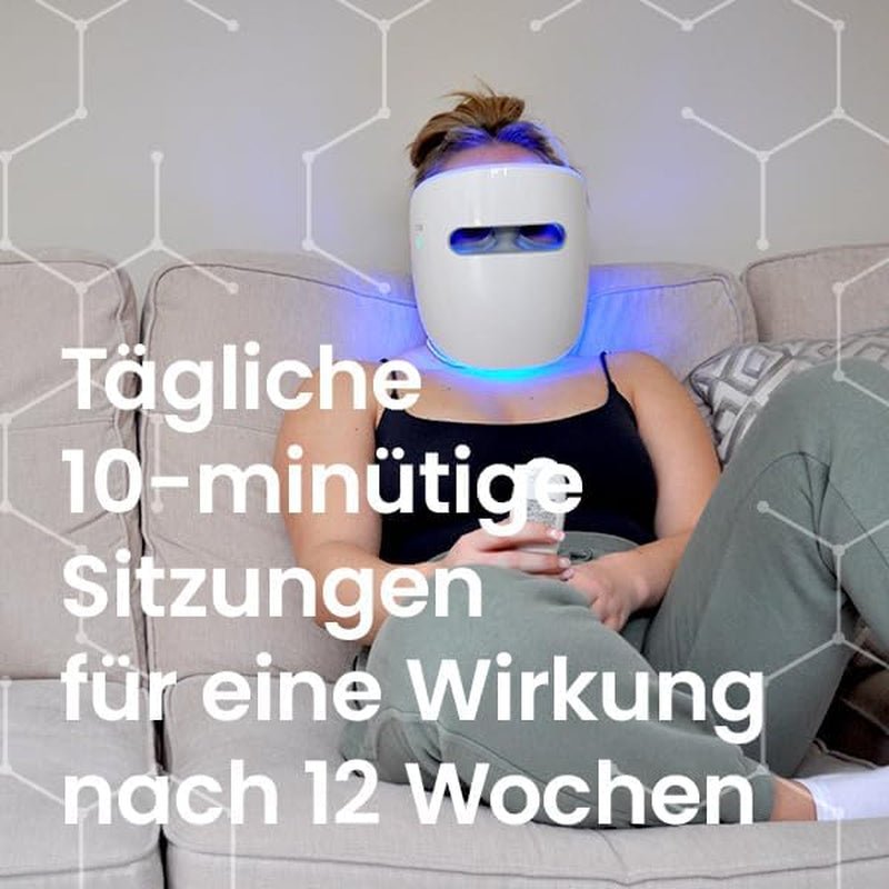 Masque LED Visage - Lumière Rouge, Bleue Et NIR Pour Anti - Âge, Réduction Des Rides Et Traitement De L'Acné. Sans Fil Et Portable. - KPAKPA Market