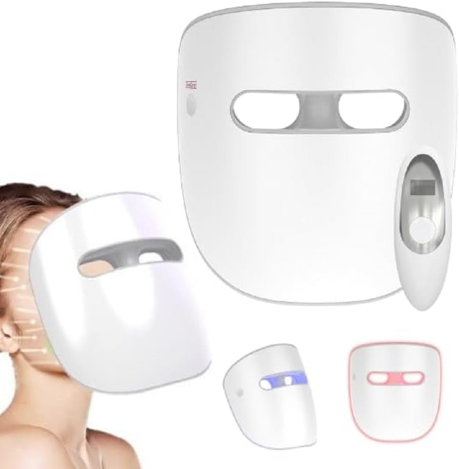 Masque LED Visage - Lumière Rouge, Bleue Et NIR Pour Anti - Âge, Réduction Des Rides Et Traitement De L'Acné. Sans Fil Et Portable. - KPAKPA Market