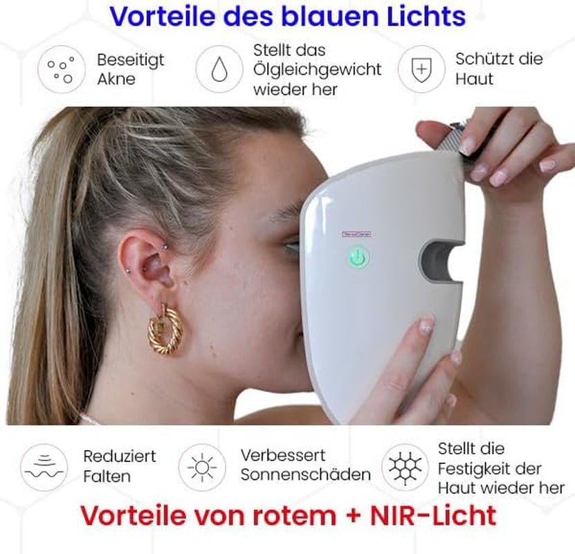 Masque LED Visage - Lumière Rouge, Bleue Et NIR Pour Anti - Âge, Réduction Des Rides Et Traitement De L'Acné. Sans Fil Et Portable. - KPAKPA Market